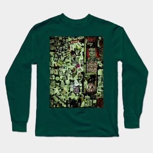 New York City Green Stickers Long Sleeve T-Shirt